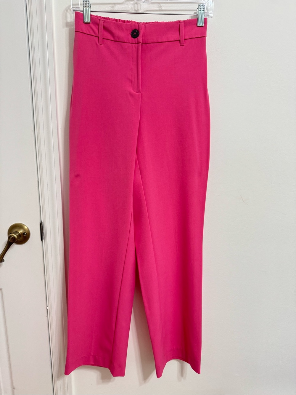 C By One Hot Pink High Rise Straight Leg Pants XS NWOT